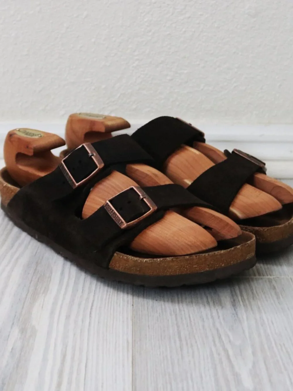 Birkenstock Arizona M 10.5 W 12.5 Mocha Strap Outdoor Gorpcore Slip-On Sandals